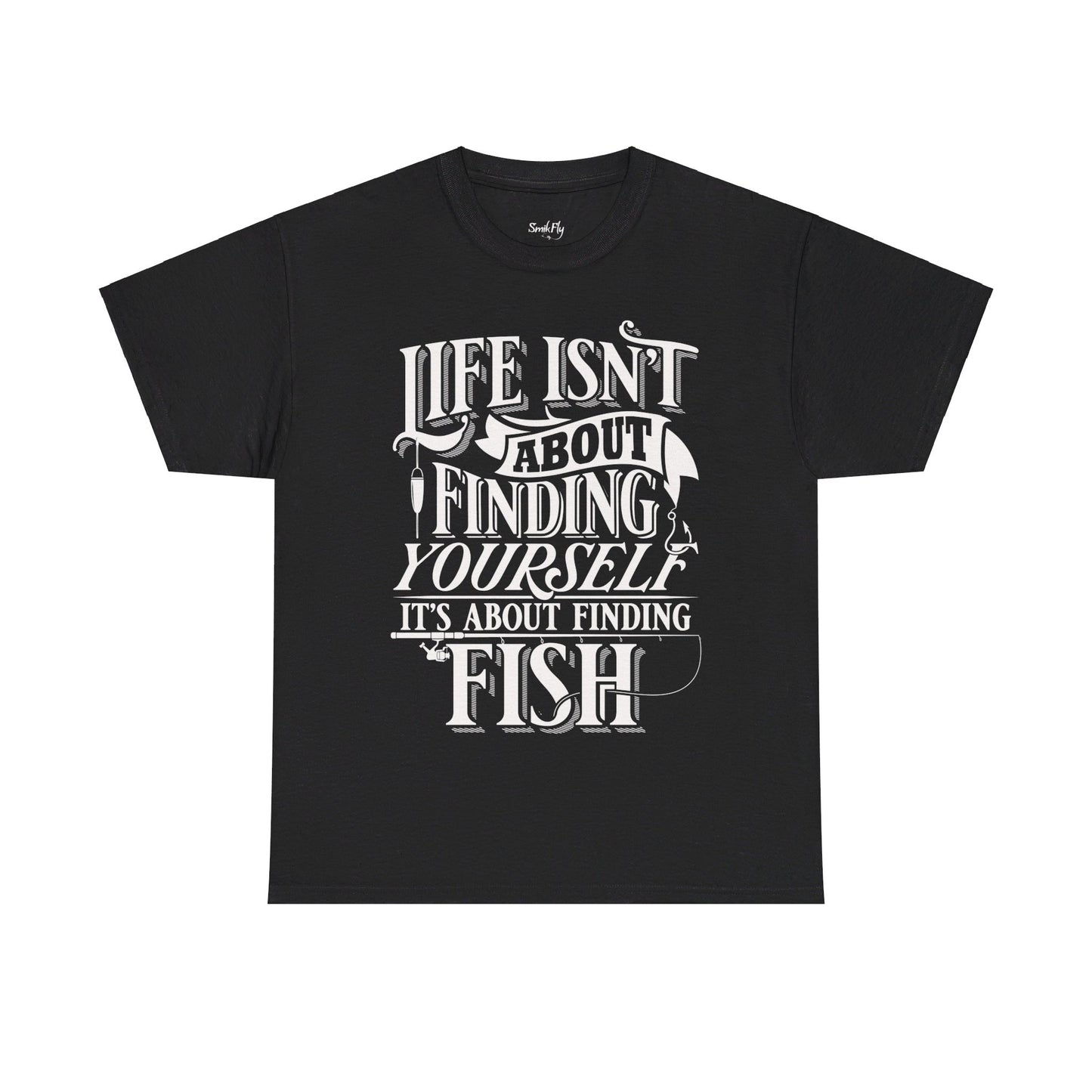 Outdoor adventure, finding fish, short sleeve cotton shirt