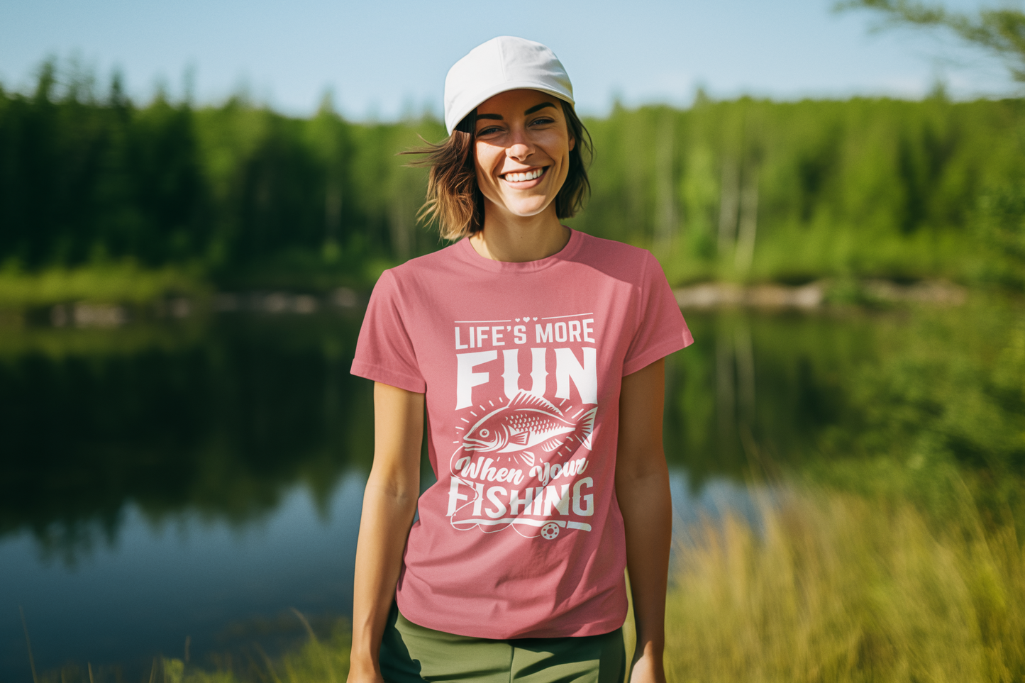 fishing women's clothing, cotton tshirt, fits true to size